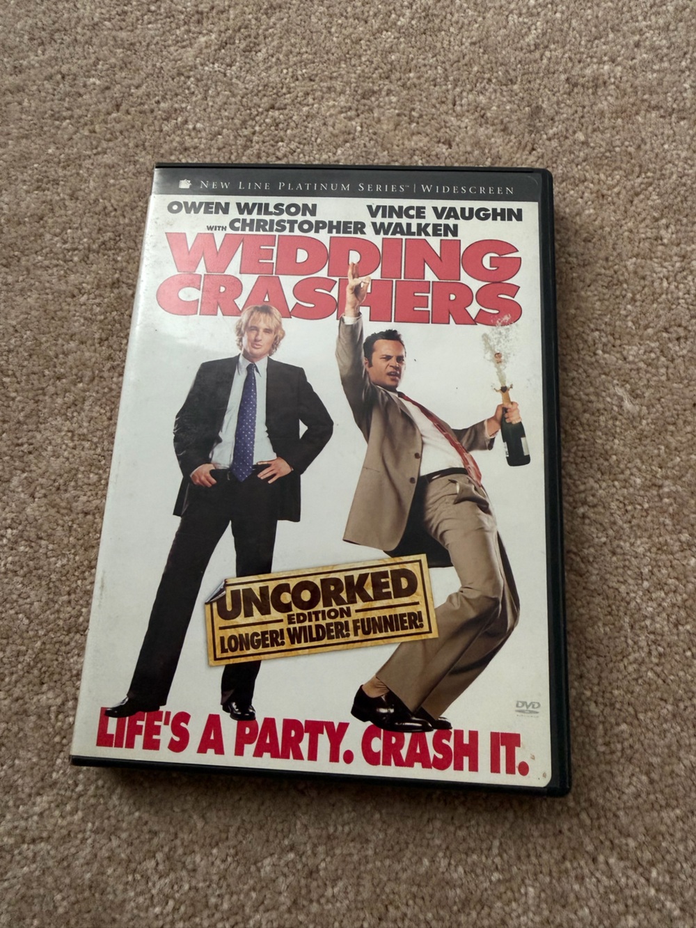 Wedding Crashers DVD Uncorked Edition - White & Red Cover